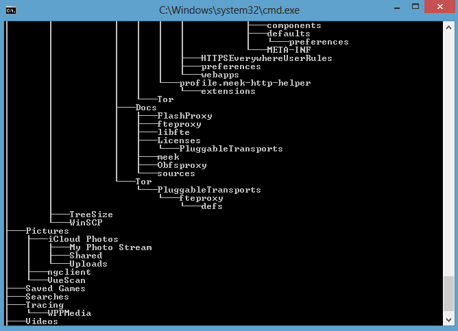 Directory Listing CMD tree
